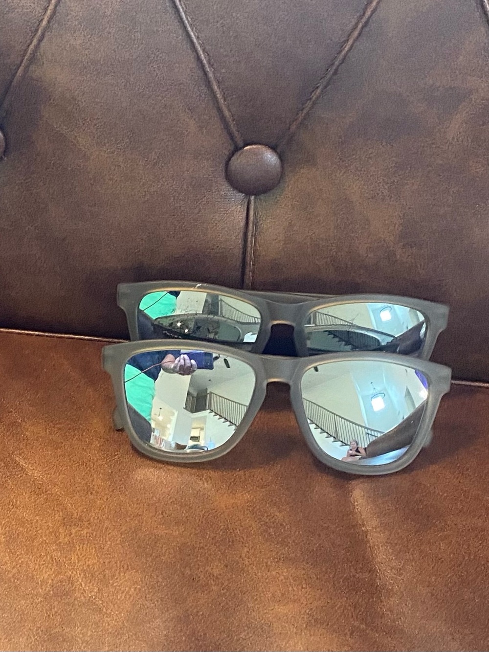 Goodr Matte Gray Polarized Sunglasses Mirrored Lenses Unisex LOT of 2 - READ 😎